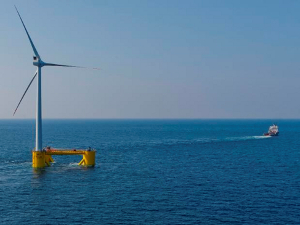 Photograph of an offshore wind turbine